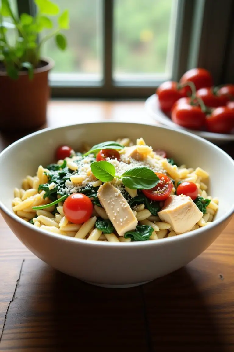 Slow Cooker Creamy Tuscan Chicken Orzo: A Comforting and Elegant Meal