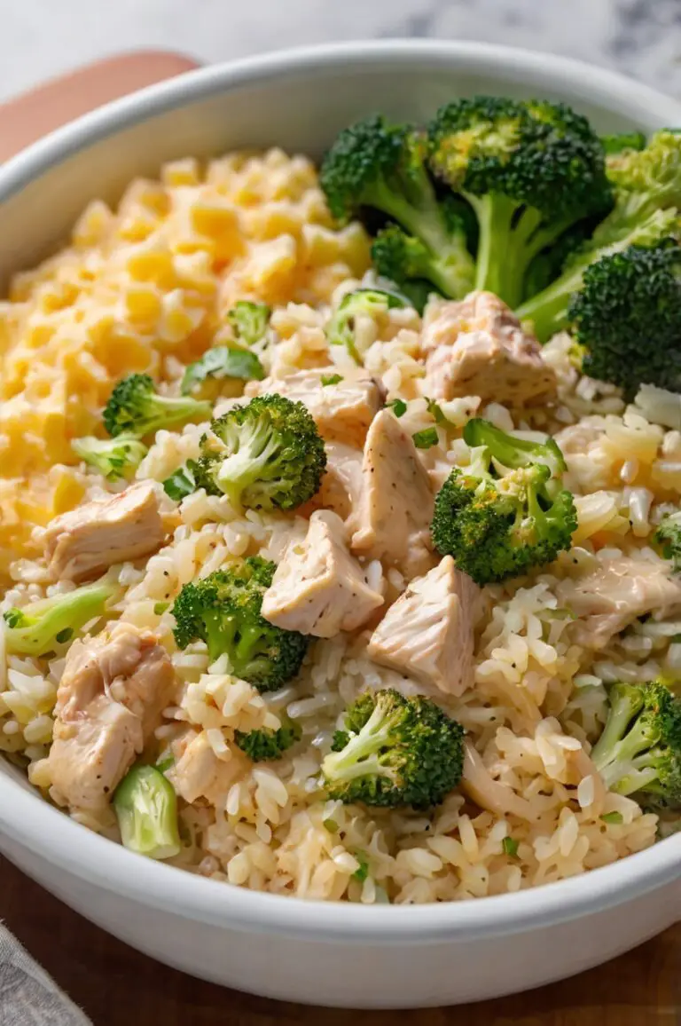 Crockpot Cheesy Chicken Broccoli Rice