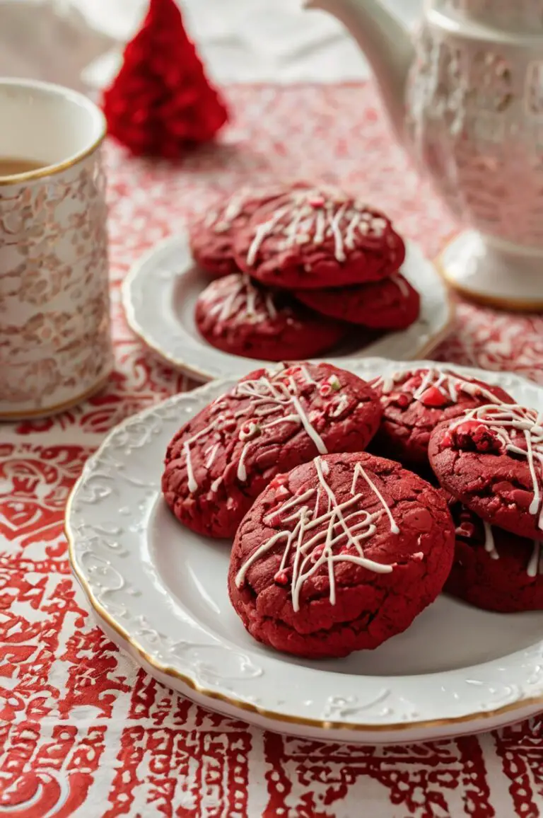 Red Velvet Blossoms Cookies