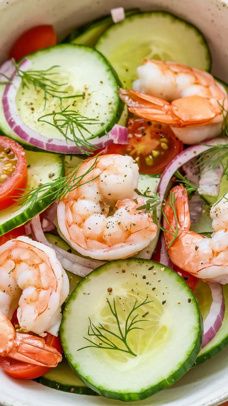 Cucumber Shrimp Salad: A Light, Refreshing, and Healthy Dish
