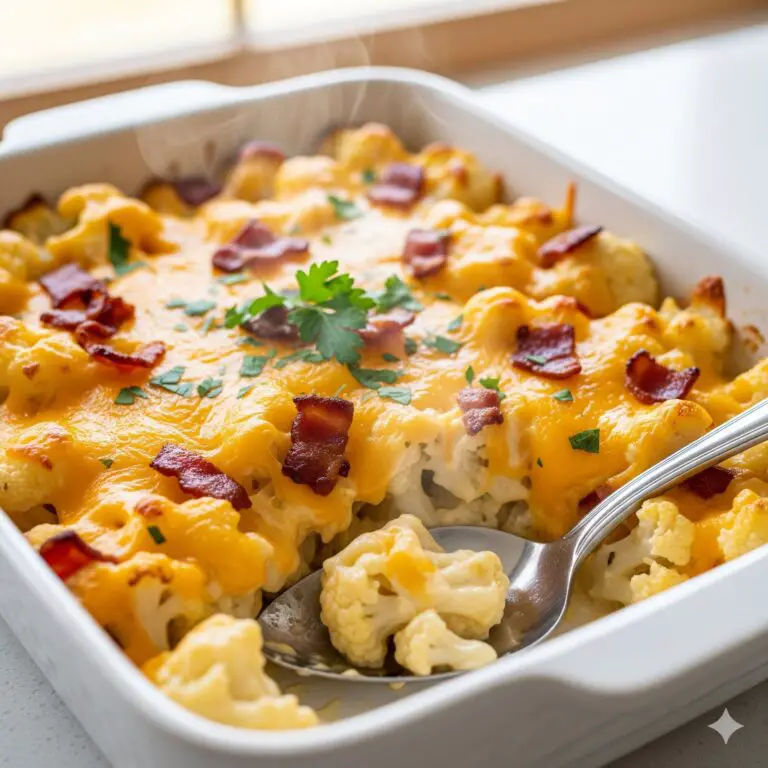 Cheesy Cauliflower & Bacon Casserole: A Creamy, Savory Crowd-Pleaser
