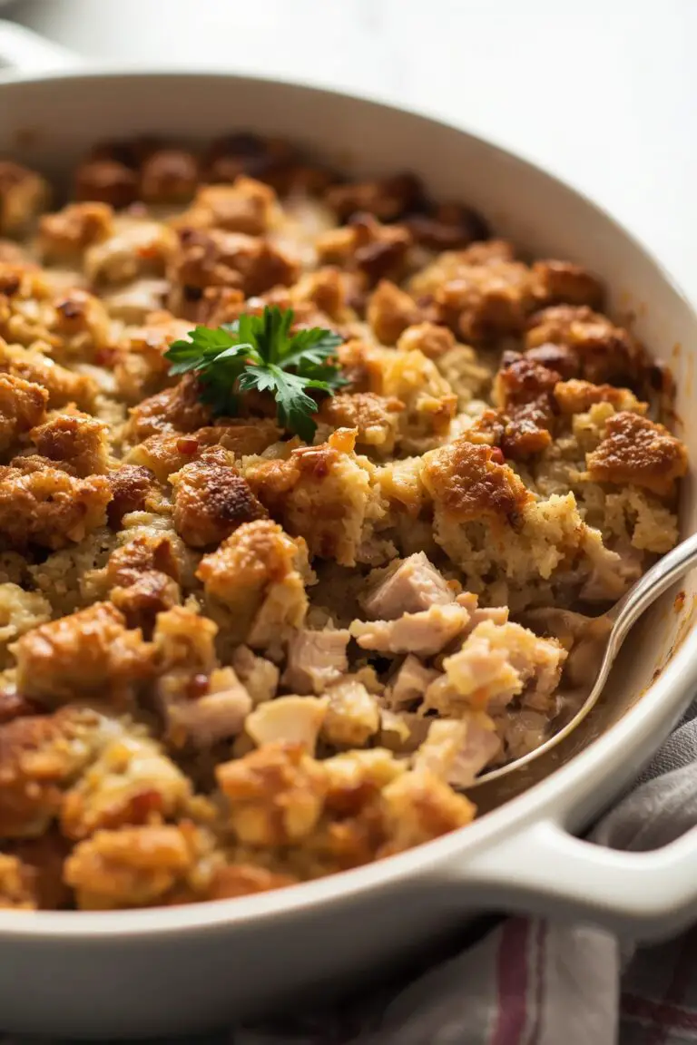 Turkey & Stuffing Casserole: The Ultimate Holiday Leftover Bake
