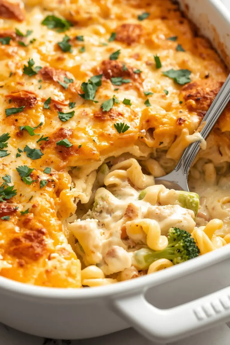 Chicken Alfredo Pasta Bake: Creamy, Cheesy Comfort in Every Bite